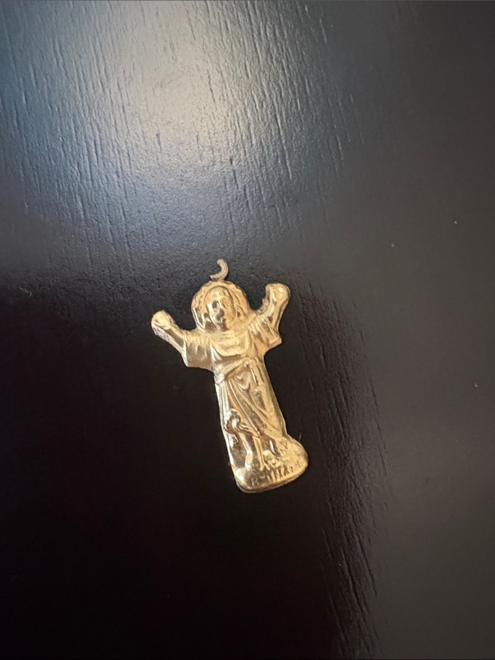 Gold-Tone Religious Wall Accent Figurine